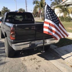 Trailer hitch flag pole truck flag pole