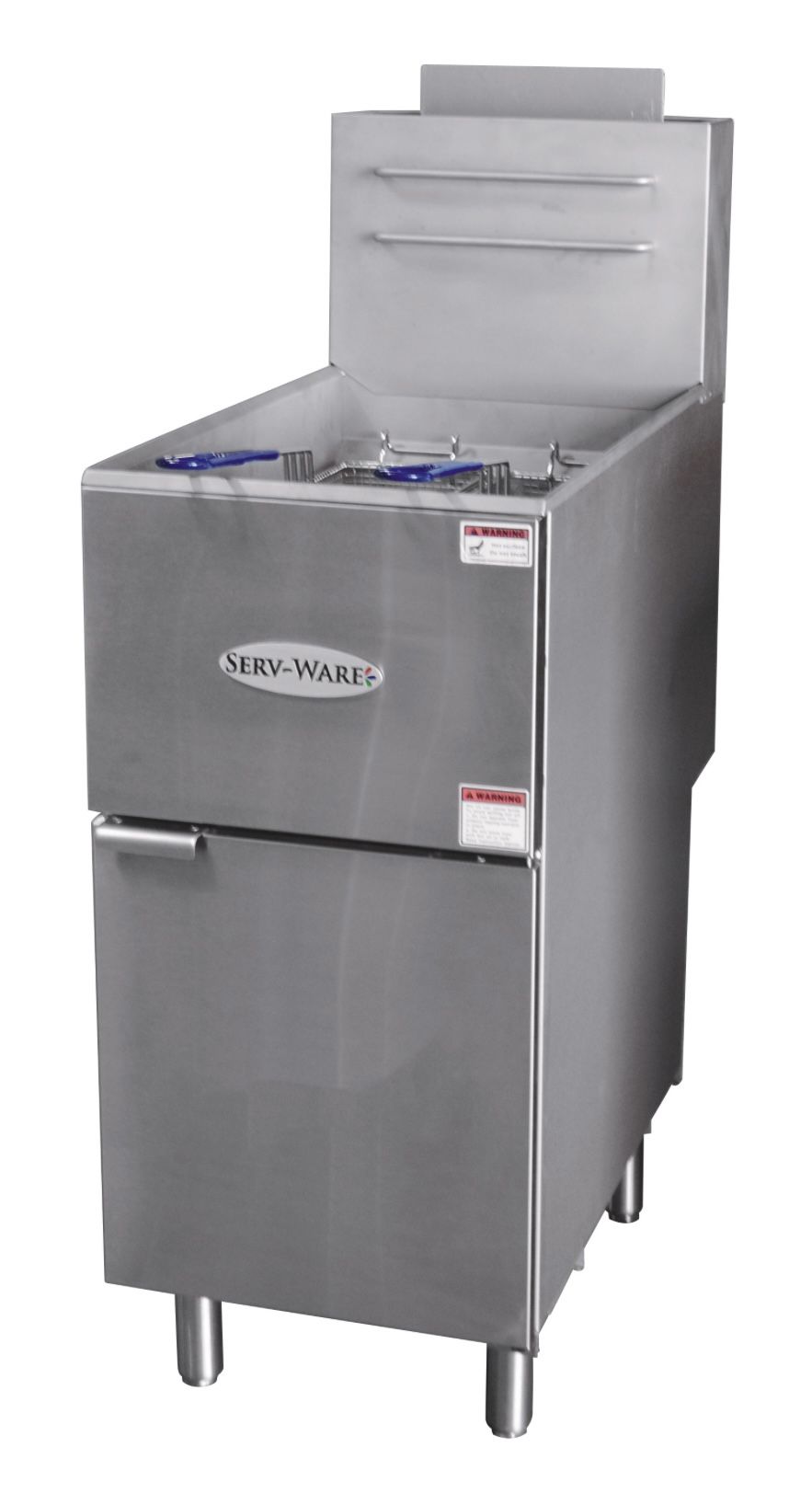 🔥Serv-Ware SGF-40N 15" Floor Model Natural Gas Full Pot Fryer, 40 lbs, 90.000 BTU🔥
