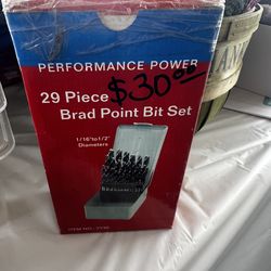 29 piece Brad point Bit set
