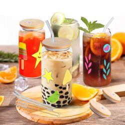 6 Set 16 Oz Ice Coffee Glasses