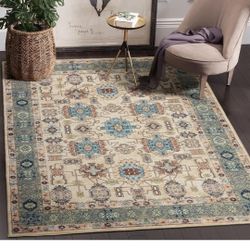 Area Rug 6×9, Large Vintage Boho Rug,Ultra-Soft Low Pile, Washable, Non Slip,Stain Resistant, Carpet for Living Room Bedrooms Playroom Office Kitchen,