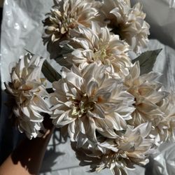 Pottery Barn Faux Dahlia Stems – Set of 2 Bundles