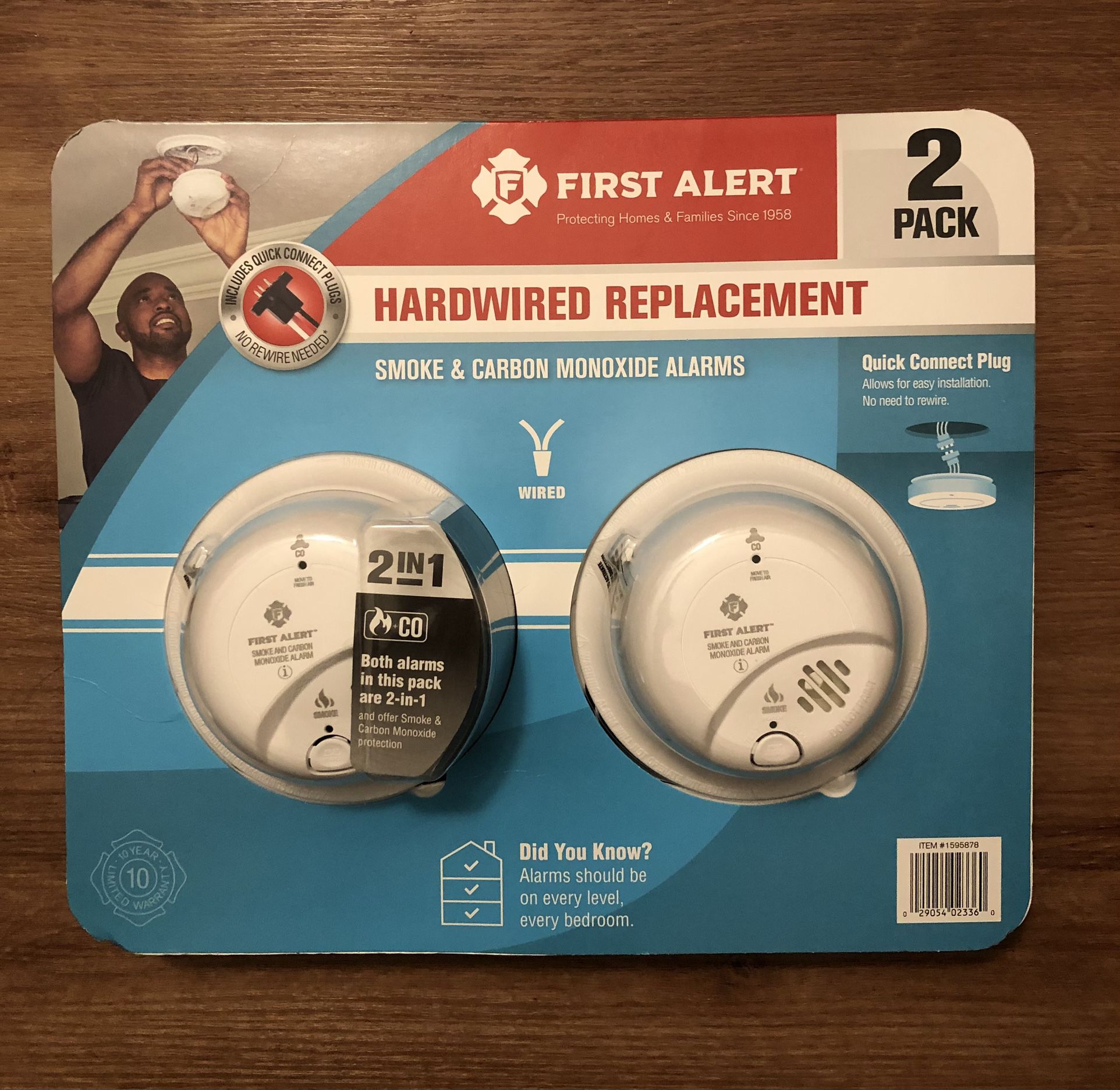 First Alert Hardwired Smoke/carbon Monoxide Alarms 2 Pack