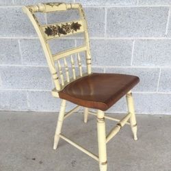 L. Hitchcock Ivory Harvest Inn Chair Paint Decorated