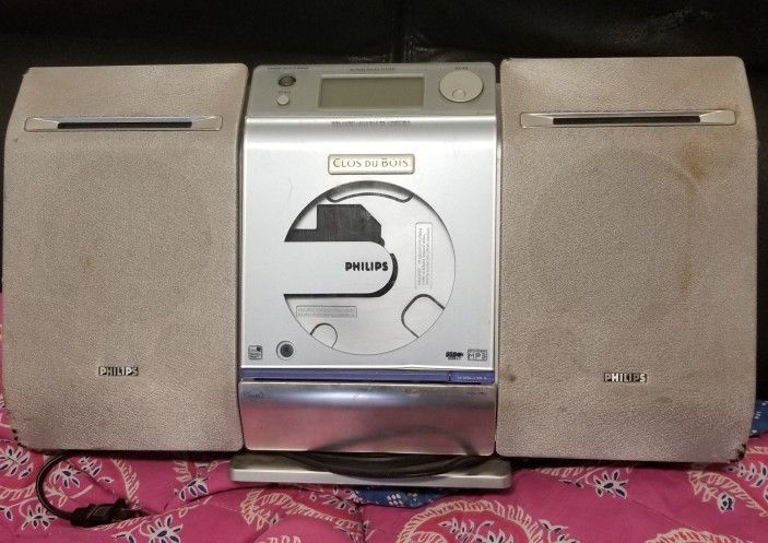 Philips MCM275 Micro Stereo System CD Radio w/ Speakers, Antenna