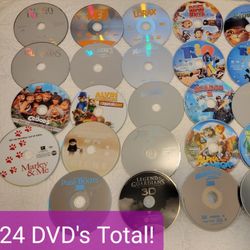 24 DVD'S KIDS AND FAMILY