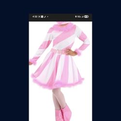 PINK CANDY CANE ELF DRESS