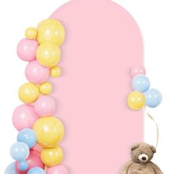 Pink Wedding Arch Backdrop Cover Spandex 5FT Fitted Stretchy Chiara Arches Stand Covers for Birthday Party Bridal Baby Shower Ceremony Banquet Decorat