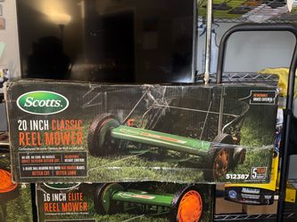 Scotts 20 in. Manual Walk Behind Reel Lawn Mower, Includes Grass Catcher
