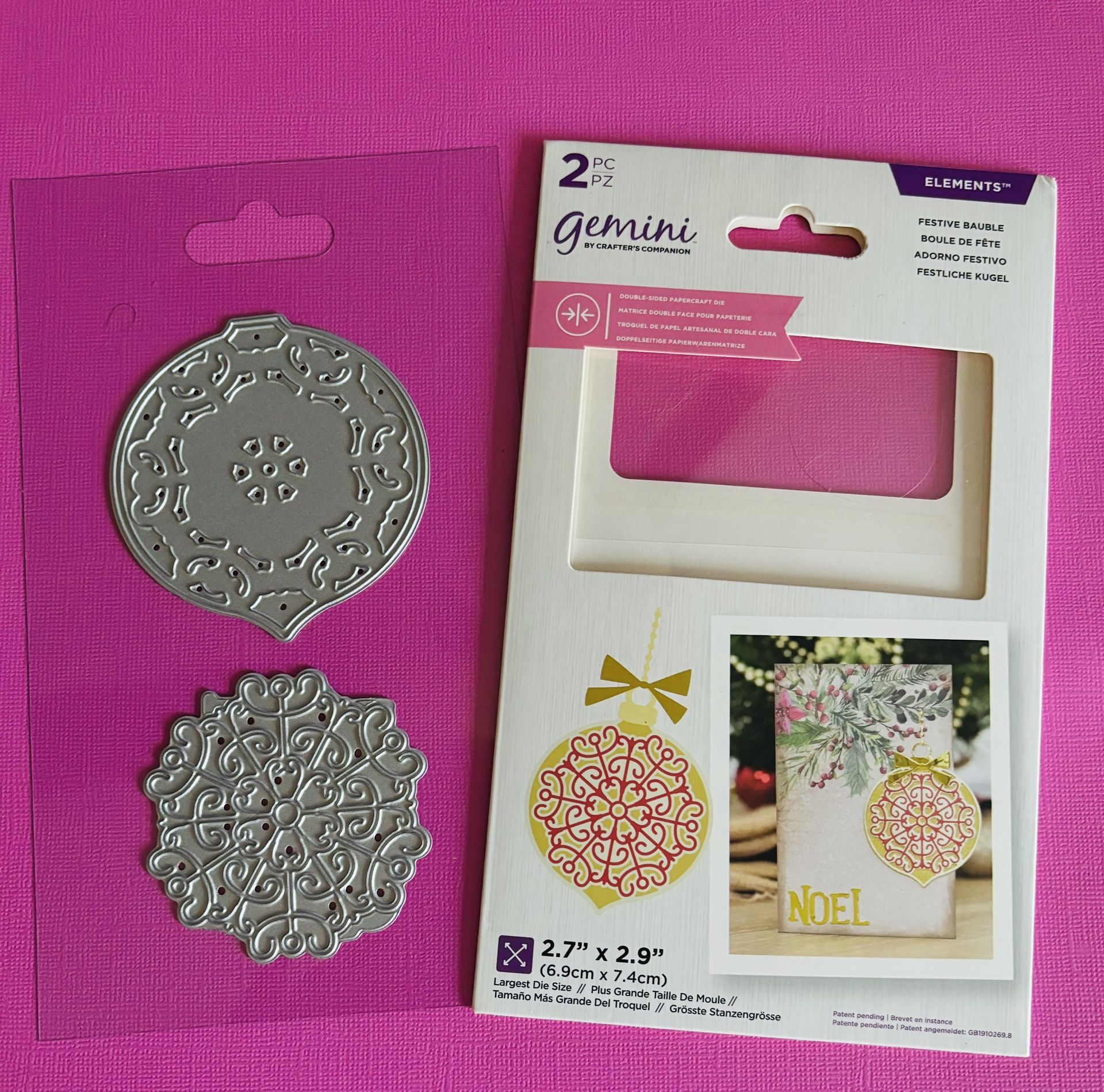 Double Sided 4 in 2 Festive Baubles Die Cuts