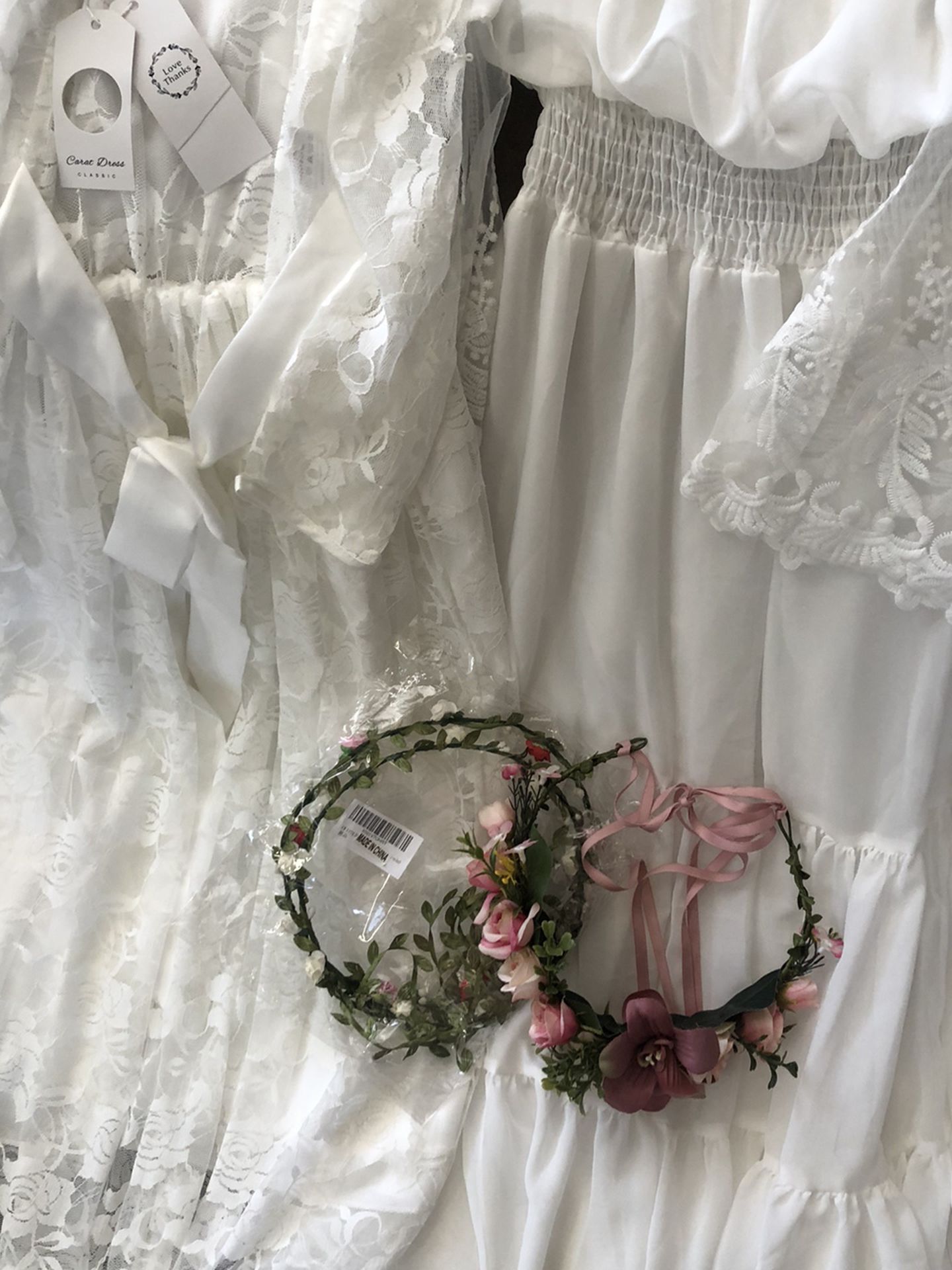 2 White Dresses Perfect For Blossom Picture Session