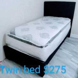 $275 Twin Bed With Mattress And Boxspring Brand New Free Delivery 