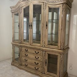 Vintage Glass Display Cabinet - Beautifully Crafted with Elegant Detail