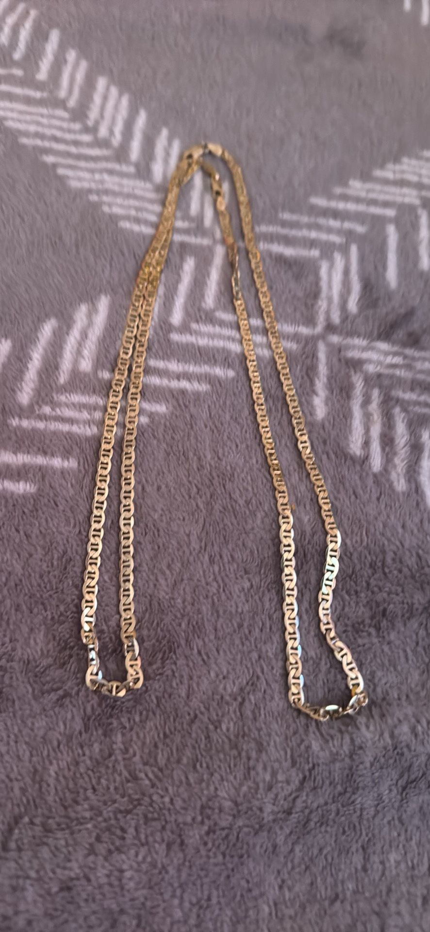 19 Inch 3mm Gold Over 925 Silver Chain