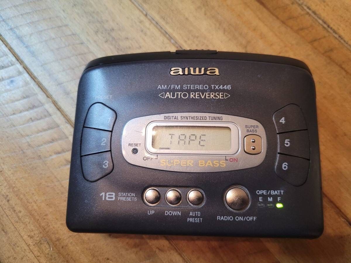 Vintage Aiwa Stereo TX446 Cassette Tape Player Model Working Great And