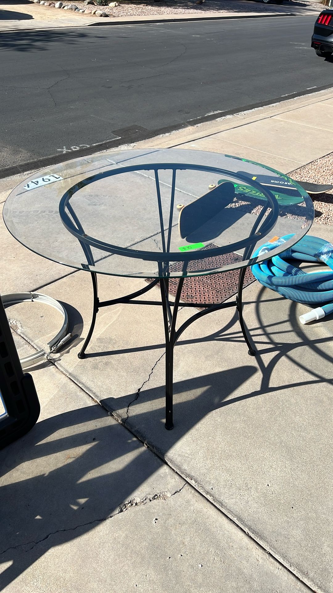 Round Glass Table