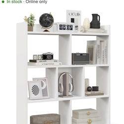 7 cube white shelf