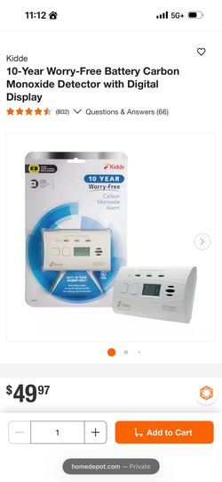 Monoxide Carbon Detector New