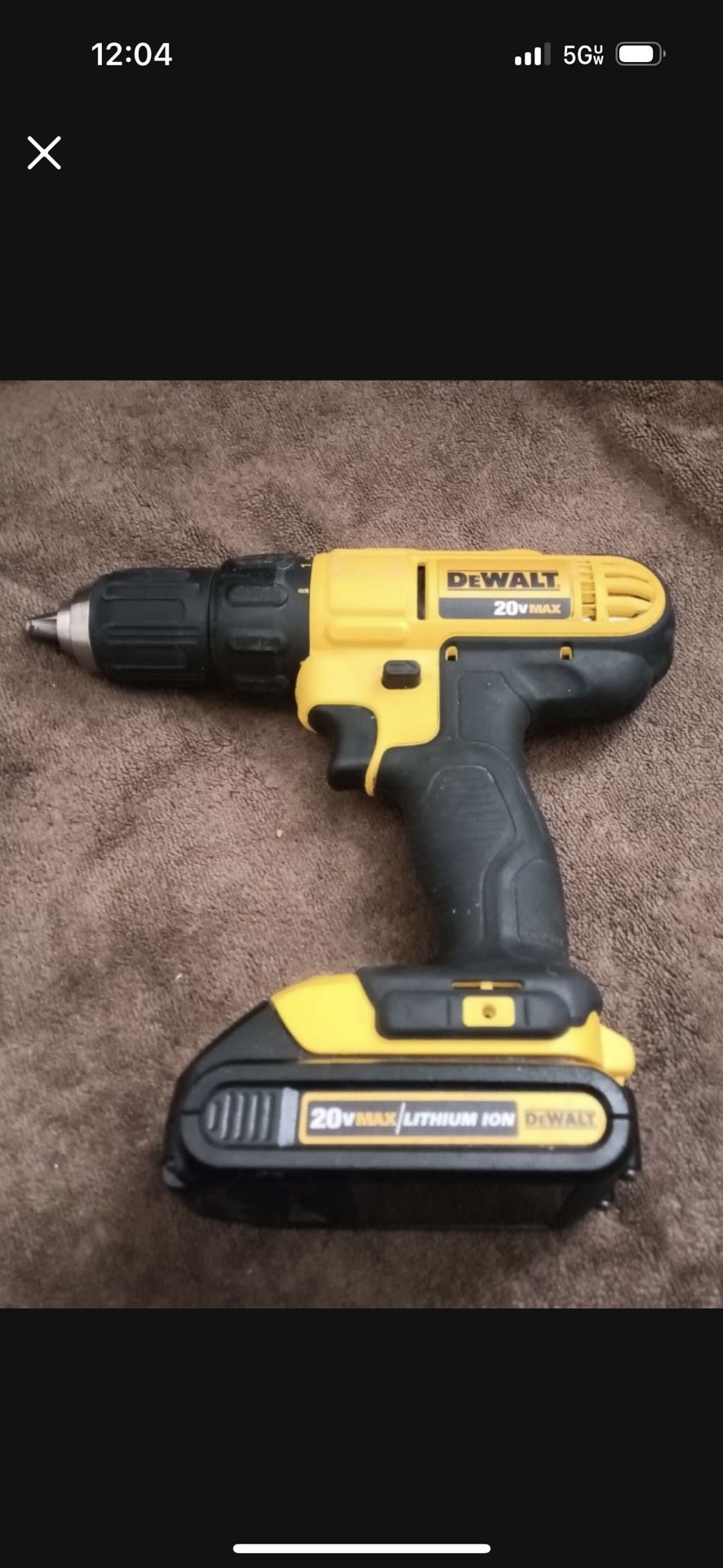 Dewalt Drill 2 Speed And Batterie 1.5 Ah Like New (( No Charger))firm$$$$