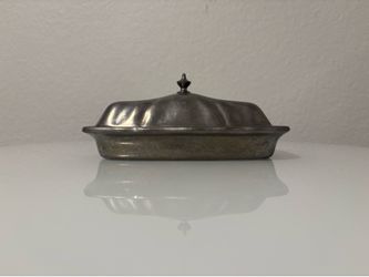 Wilton Pewter Butter Dish Vintage
