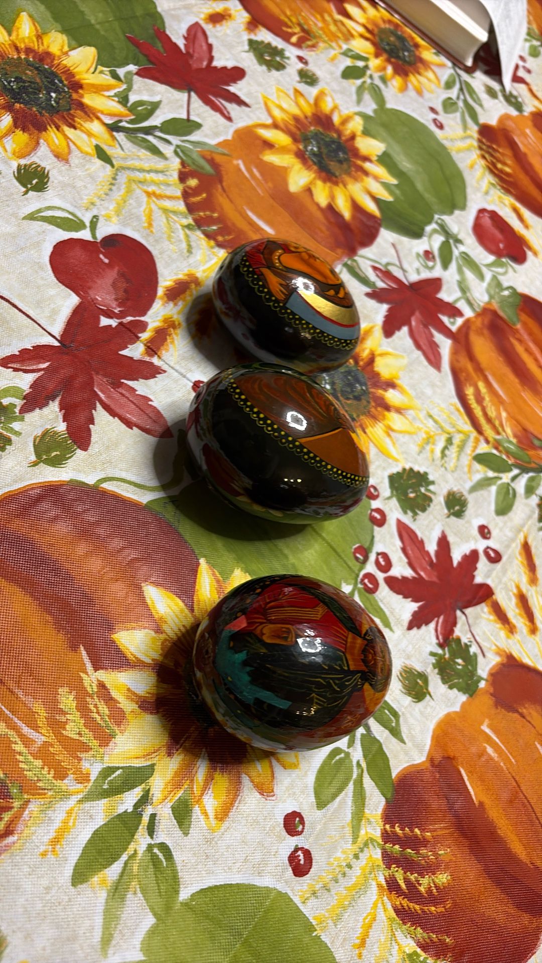 Three orthodox a wooden eggs
