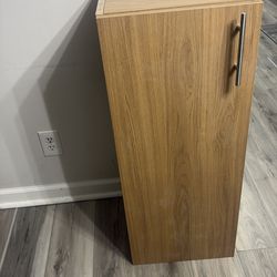 Oak wood shoe cabinet