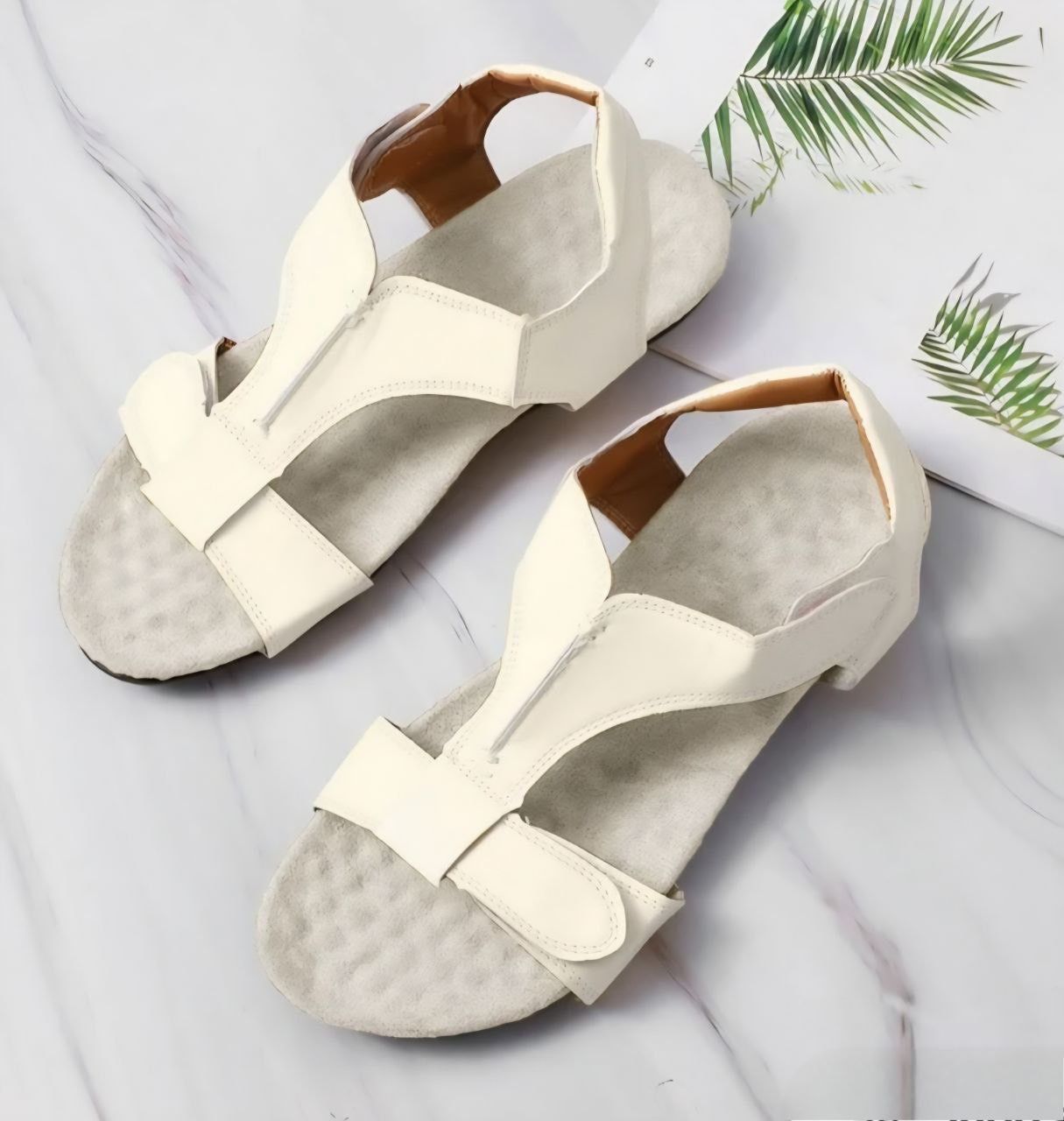 NOKIO Women's Cute Open Toes One Band Ankle Strap Flexible Summer Flat Sandals Fashion Spring And Summer Women Sandals Flat Heel Round Toe Light Breat