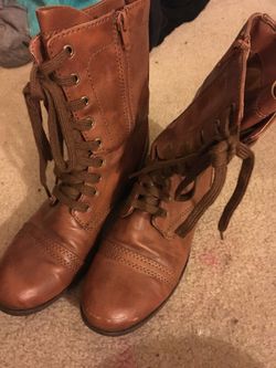 Chestnut colored boots