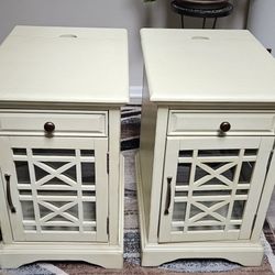 Two End Tables/nightstands With Power And Usb