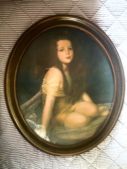 Beautiful antique picture in frame