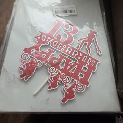 Happy 13th Birthday Stanger Things Cake Topper 