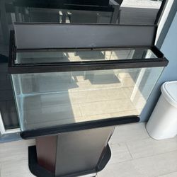 35 GALLON FISH TANK WITH STAND AND LIGHTS 