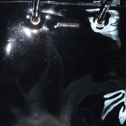 Faux Patent Leather Handbag