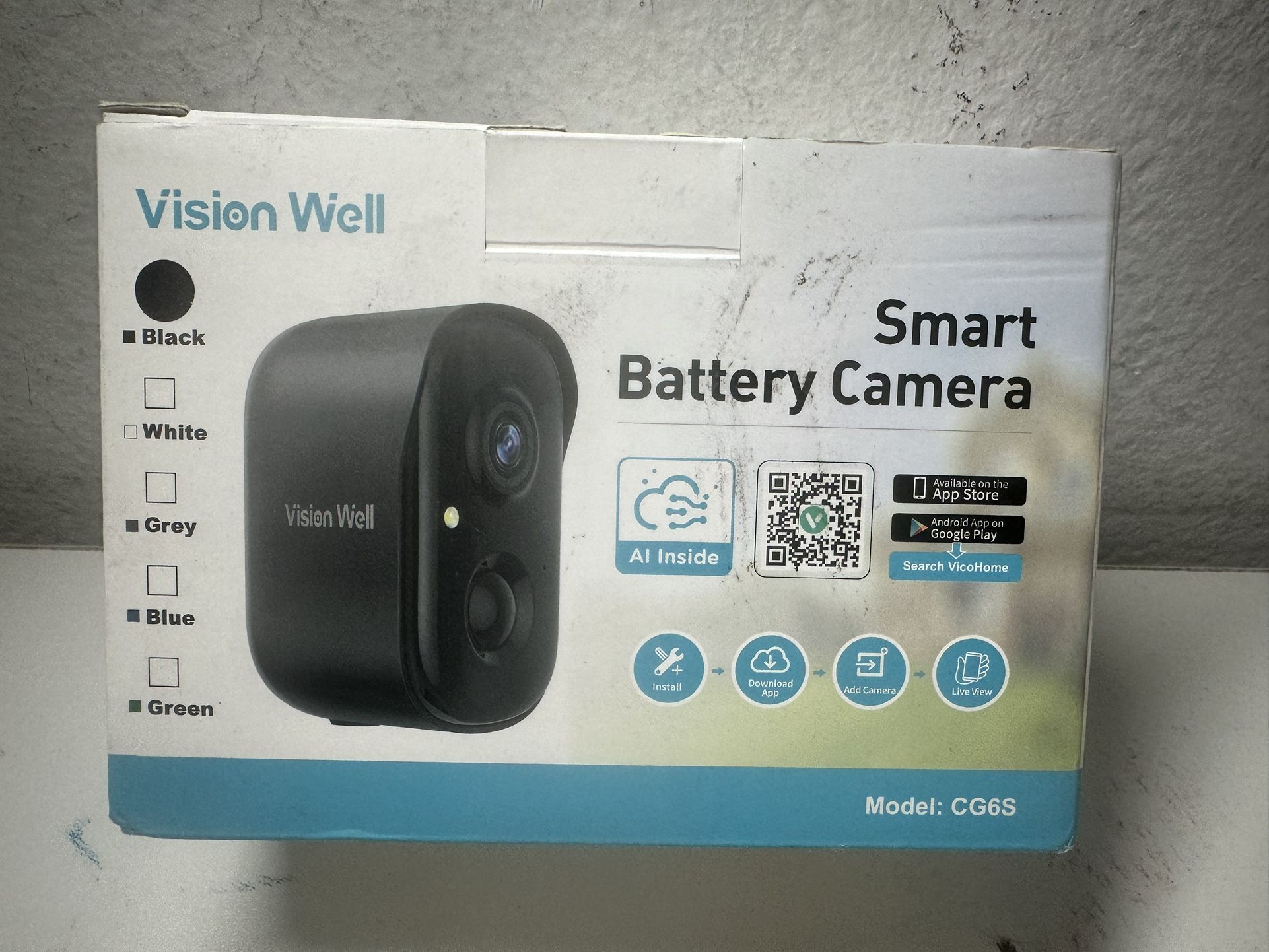 GMK Security Camera Wireless Outdoor/Indoor 1080P Color Night Vision Al Motion