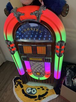 Crosley CR1215A-WA Jukebox, Includes AM/FM Radio & Bluetooth Receiver & CD Player with ST15-WA