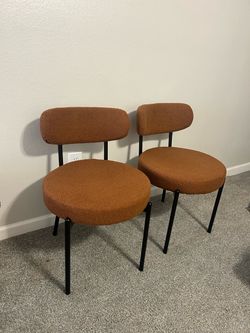 Set of 2 Modern Boucle Accent Chairs