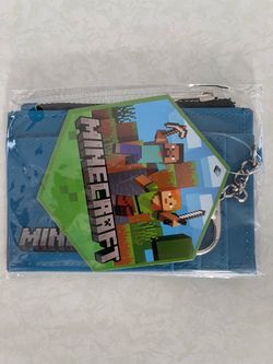 Minecraft Blue Wallet with Keychain