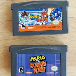 Sonic Battle and Mario vs Donkey Kong GBA