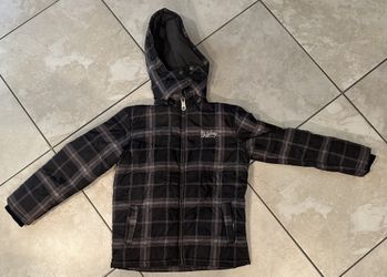 Girls Youth Brown Plaid BILLABONG Ski Snowboard Jacket Size Small