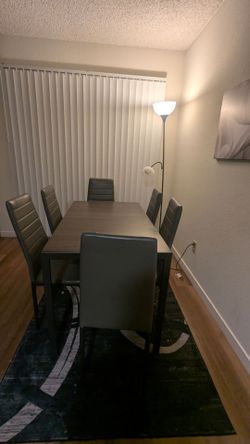 6 seater dining table with chairs