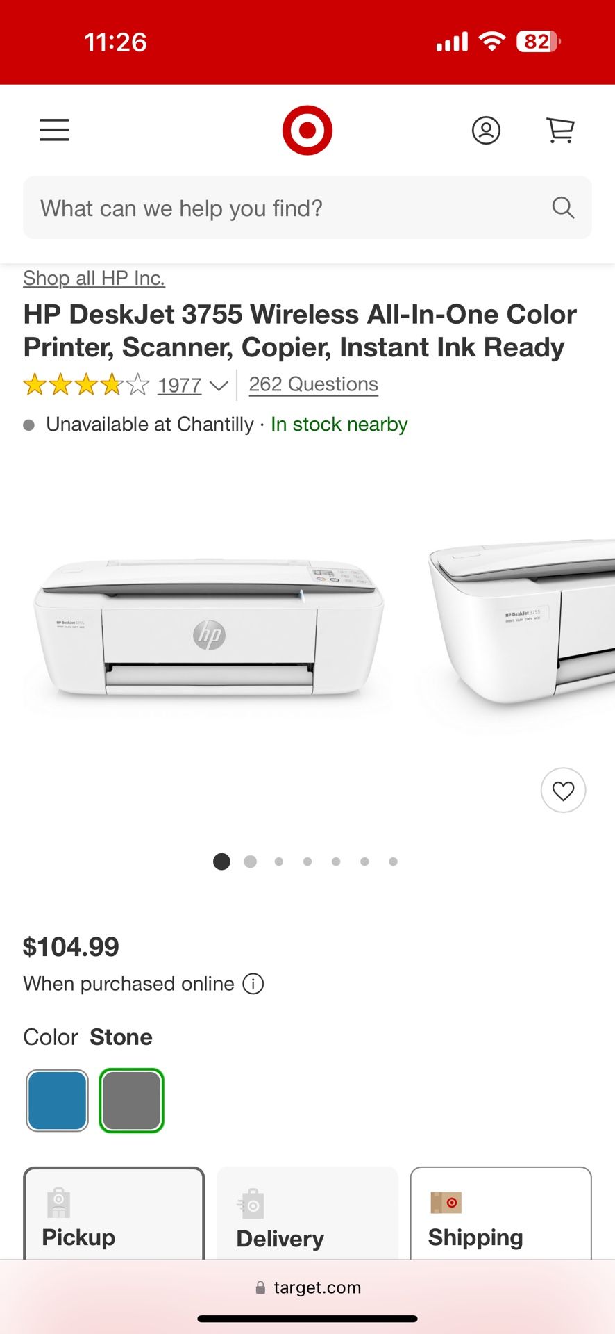 HP® DeskJet 3755 All In One Instant Ink Ready Printer HP DeskJet