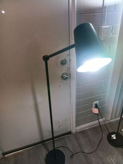 Adjustable black standing lamp