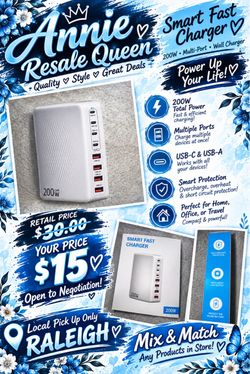 200W GaN Multi-Port Wall Charger