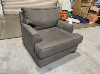 (2) Brown Upholstered Oversized Accent Chair