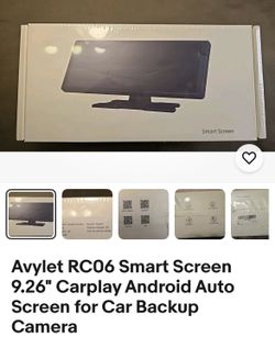 New Portable Carplay 9.26” with Back Up Camera