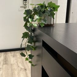 White Encased Faux Vine Plant