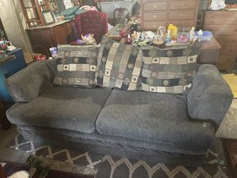 Gray couch loveseat 