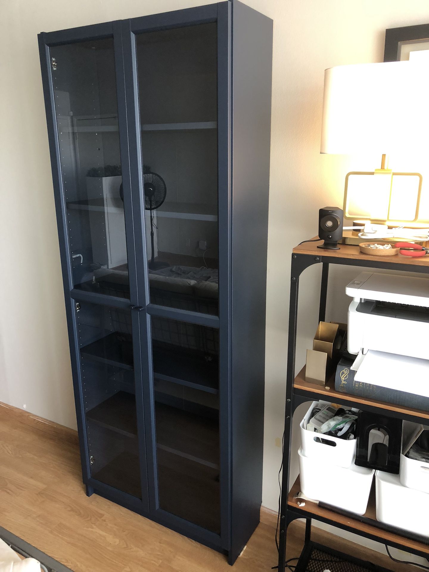Book Case with Glass Doors (Blue)