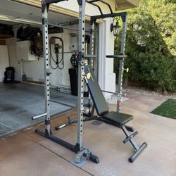 Squat Rack And Weight Bench