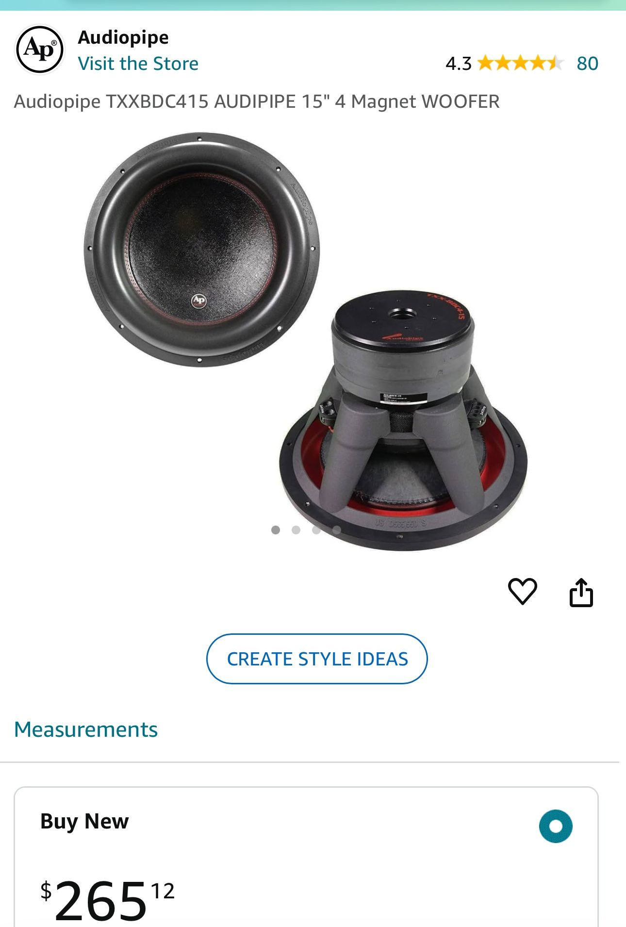 15” Audio pipe TXX BDC4